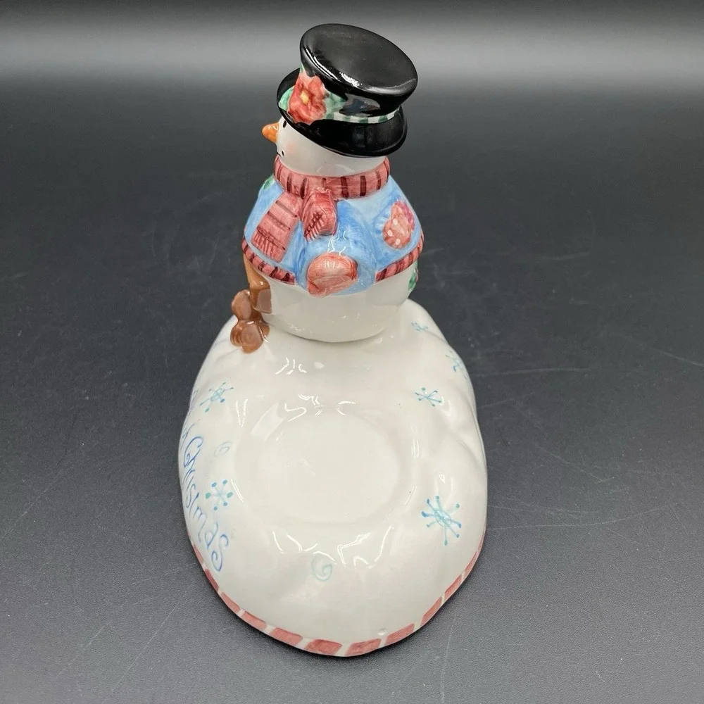 Christmas Snowfall Friends Papel Snowman Candle Holder NWT Votive Pre-Owned